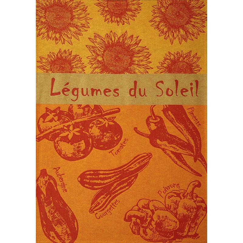 Coucke Légumes Soleil (Vegetables of the Sun) French Cotton Jacquard Tea Towel