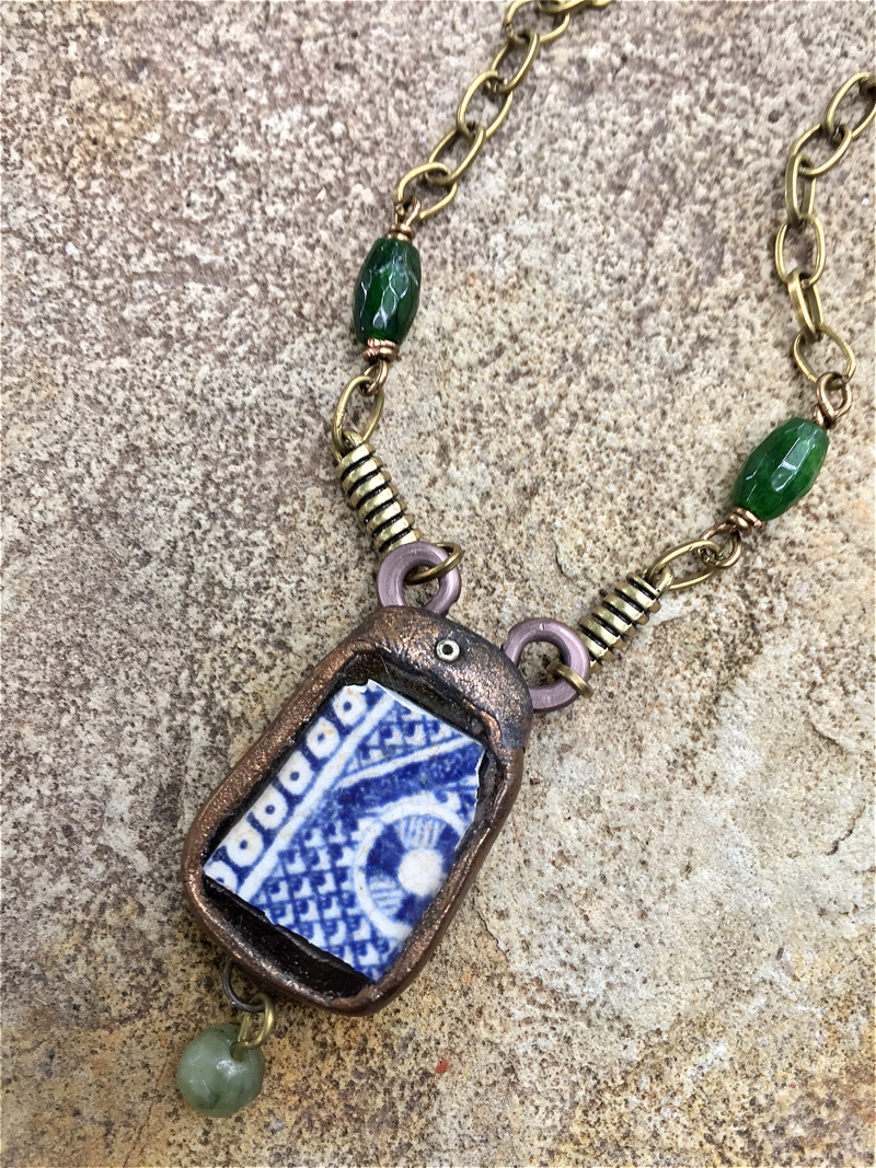 Antique Pottery Shard Necklace