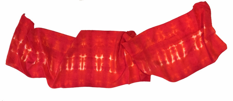 Sunset Red Silk Scarf — HANDCRAFTED BY GOFORTH DESIGNS
