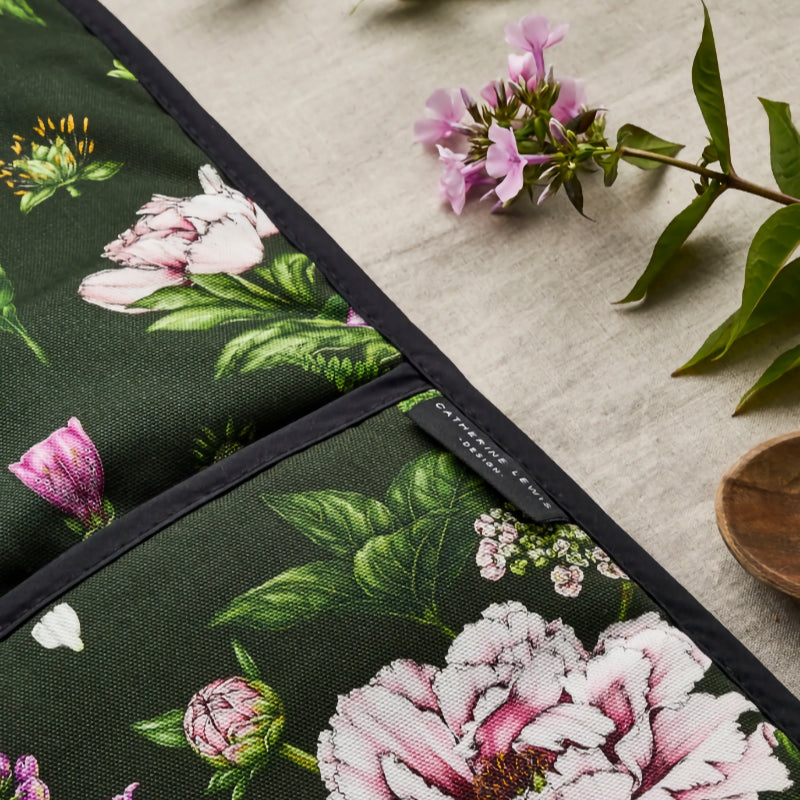 Catherine Lewis Designs Summer Garden Oven Mitts — Made in the UK with Organic Cotton