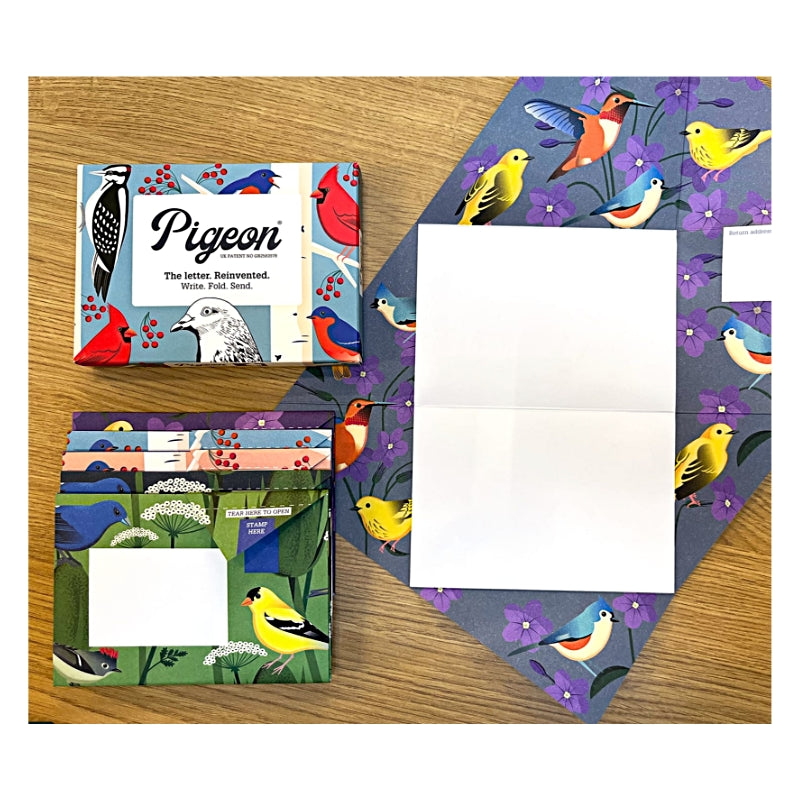 Carnival of Color Pigeons Folded Origami Letter Set