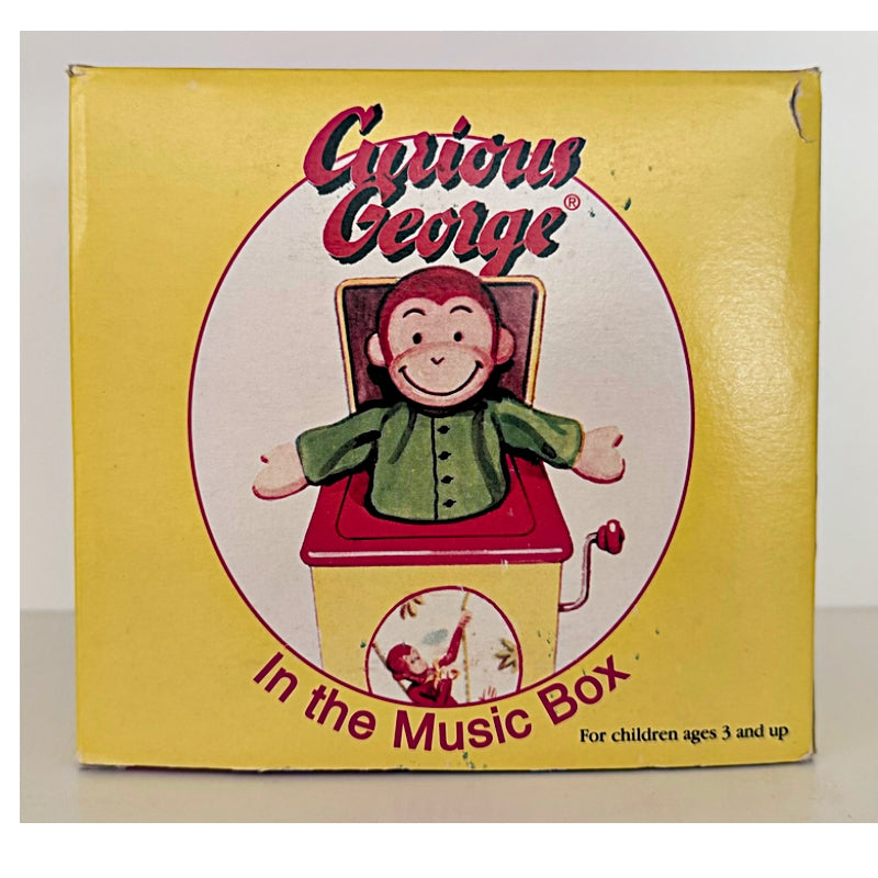 Vintage Curious George Jack in the Box by Schylling (1995)