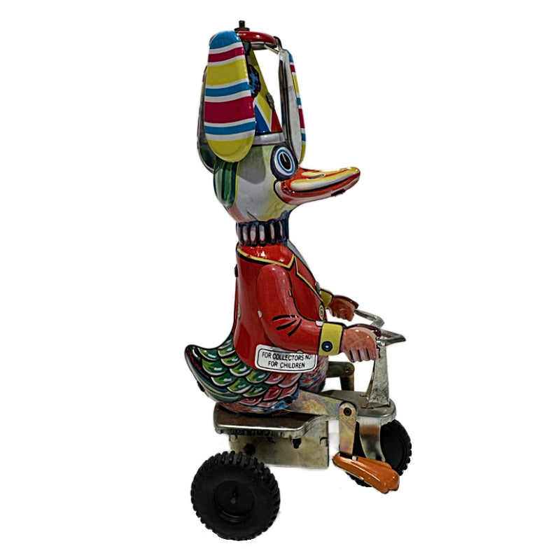 Vintage Mechanical wind-up Duck-on-Bike by Schylling - Pretty
