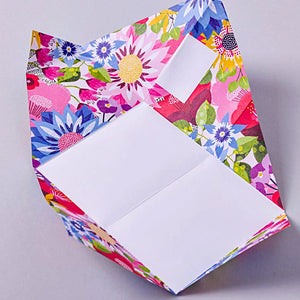 Floral Fantasia Pigeons Folded Origami Letter Set 