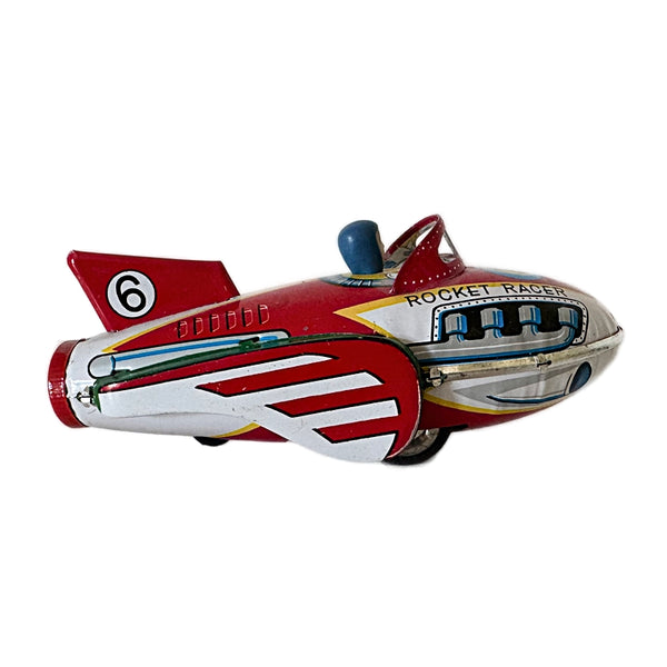 Vintage Rocket Racer Friction Tin Toy (in box) Pretty Things