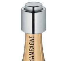 18/10 Brushed Stainless Steel Champagne Sealer by Cilio
