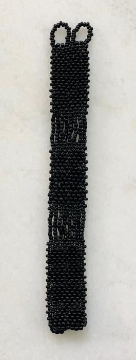  BLACK SKOONHEID 2-ROW OSTRICH EGG SHELL BEADED BRACELET — By OMBA Arts Trust