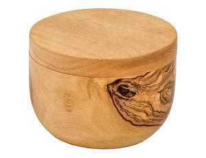 Berard Olive Wood Salt Keeper with Swivel Lid