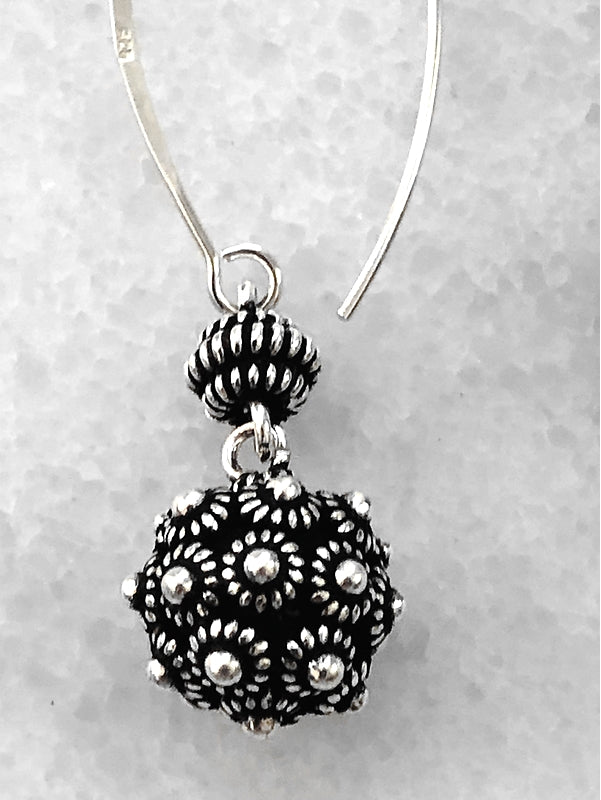 Blanc Noir & Co. Nala Ball Fine Silver Drop Earrings