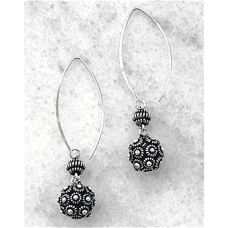 Blanc Noir & Co. Nala Ball Fine Silver Drop Earrings