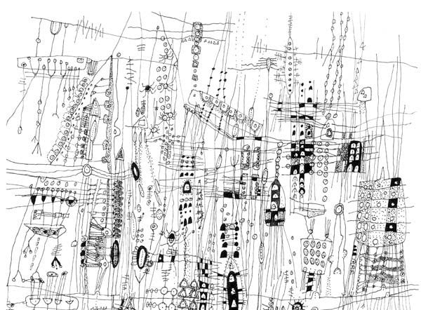 City Life - Original Art Print