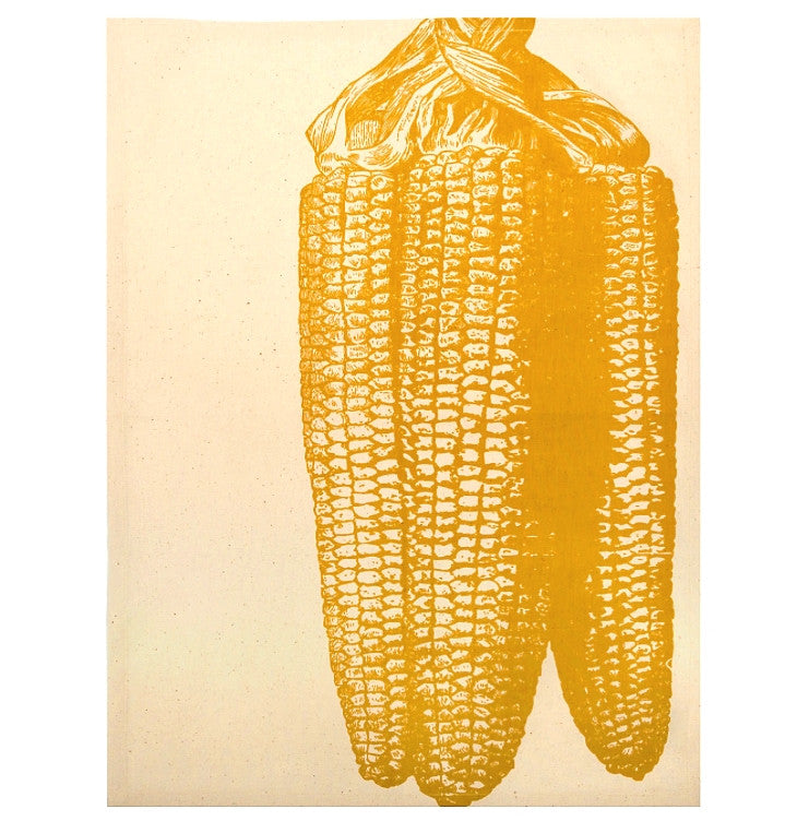 Set of 2 Simrin Hand-screened, Hand-Sewn Corn on the Cob Dish Towels