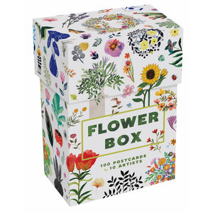 Flower Box: 100 Postcards by 10 Artists (100 botanical artworks by 10 artists in a keepsake box)