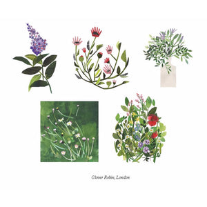 Flower Box: 100 Postcards by 10 Artists (100 botanical artworks by 10 artists in a keepsake box)