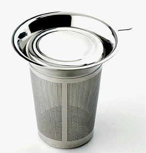 Easy Clean, Stainless Steel Tea Infuser/Filter with Lid — By Frieling