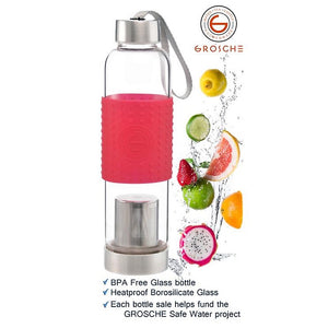 Water, Tea and Coffee Marino Travel Infuser in Red - 18.6 ounces — By GROSCHE
