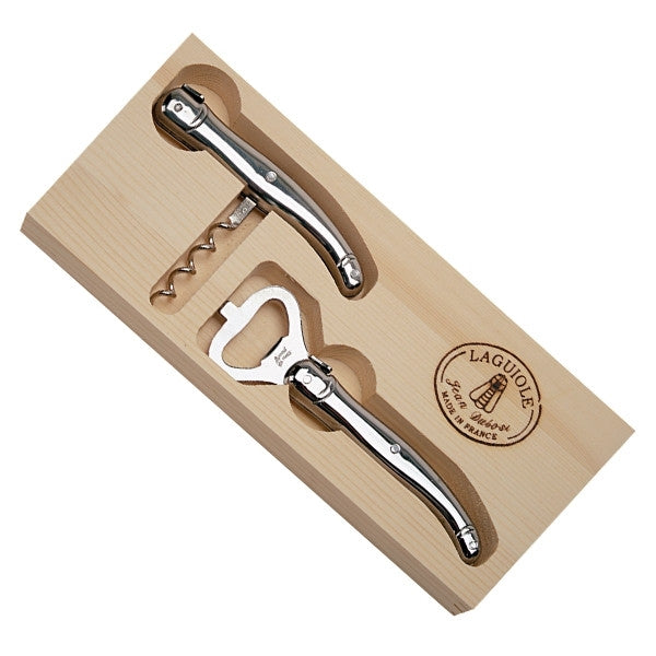Jean Dubost Laguiole Stainless Steel Corkscrew and Bottle Opener
