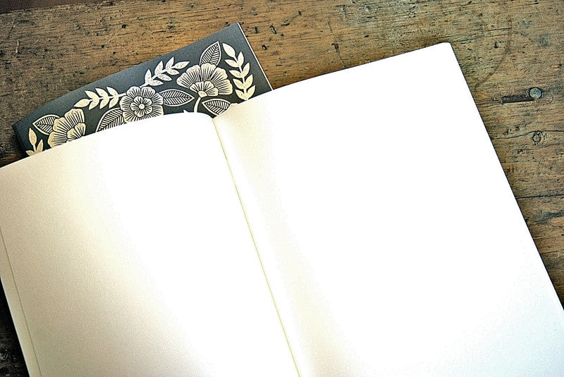 Original Hand Craved Block Cut Handprinted Set of 2 Journals