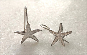 HANDCRAFTED IN SARDINIA - Mare Collection Sea Star Sterling Silver Earrings (LARGE) for Pierced Ears — BY KOKKU