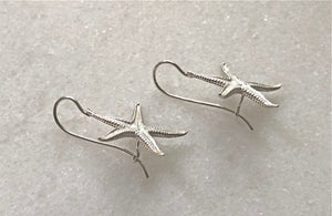 HANDCRAFTED IN SARDINIA - Mare Collection Sea Star Sterling Silver Earrings (LARGE) for Pierced Ears — BY KOKKU