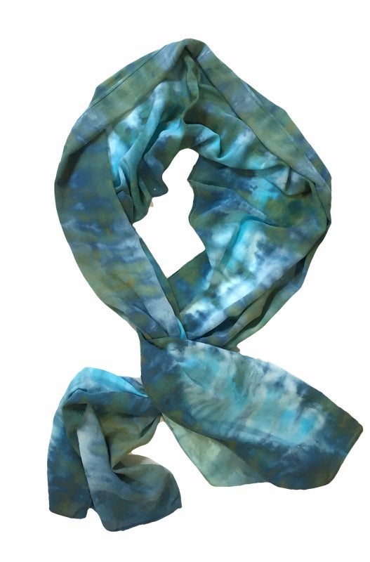 Monet's Garden Silk Scarf — HANDCRAFTED BY GOFORTH DESIGNS