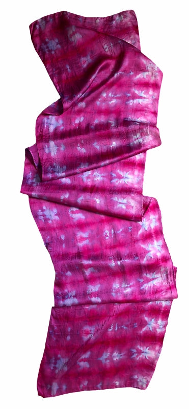 Fuschia Dream Silk Crepe de Chine Scarf — HANDCRAFTED BY JULES GOFORTH