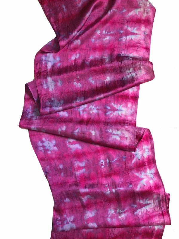 Fuschia Dream Silk Crepe de Chine Scarf — HANDCRAFTED BY JULES GOFORTH