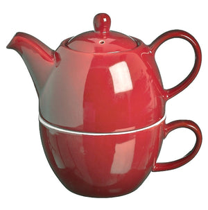 Price & Kensington Bright Red Tea for One Teapot & Cup