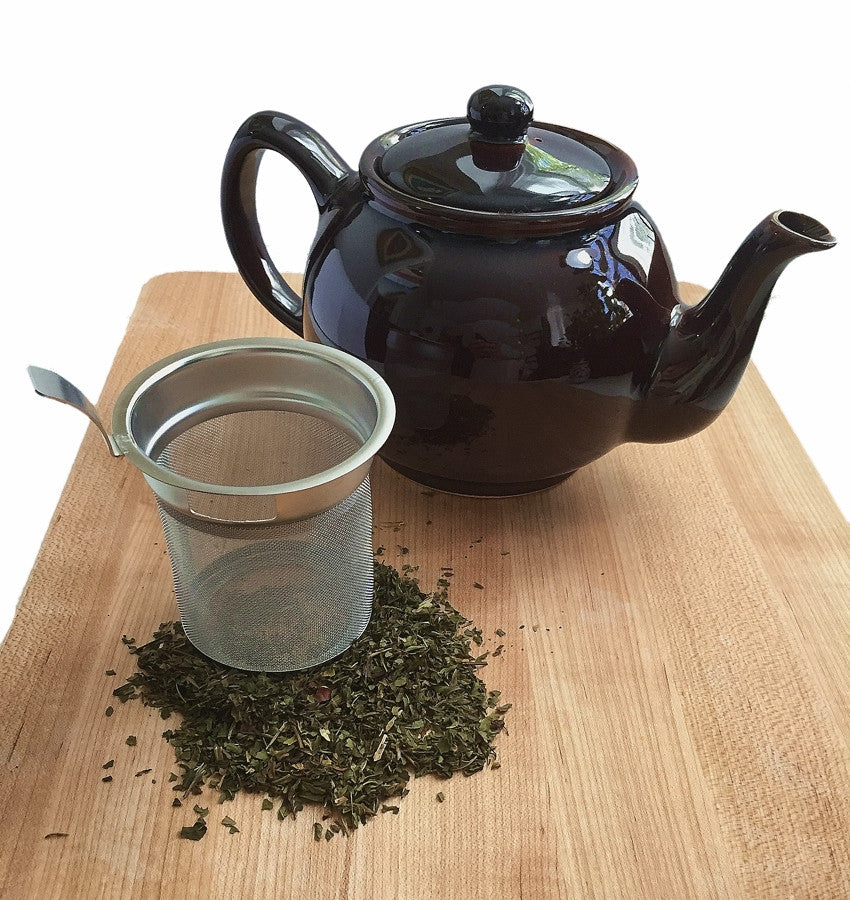 Price & Kensington Rockingham Finish 6-Cup "Brown Betty" English Teapot with Stainless Steel Tea Filter