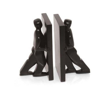Pushing Men Bookends