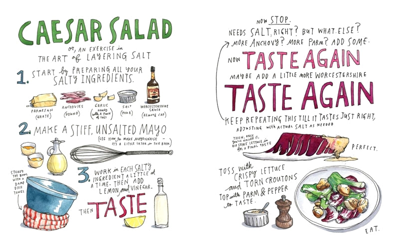 Salt, Fat, Acid, Heat: Mastering the Elements of Good Cooking — BY Samin Nosrat, Illustrated by Wendy MacNaughton