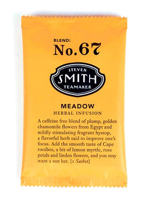 Steven Smith Teamaker — Smith Teamaker MEADOW Herbal Infusion - Caffeine-Free Chamomile Blend — Gift Carton of 15 Sachets