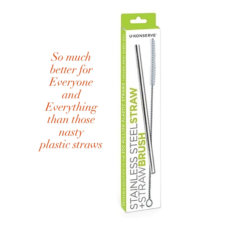 U-KONSERVE STAINLESS STEEL STRAW + STRAW BRUSH